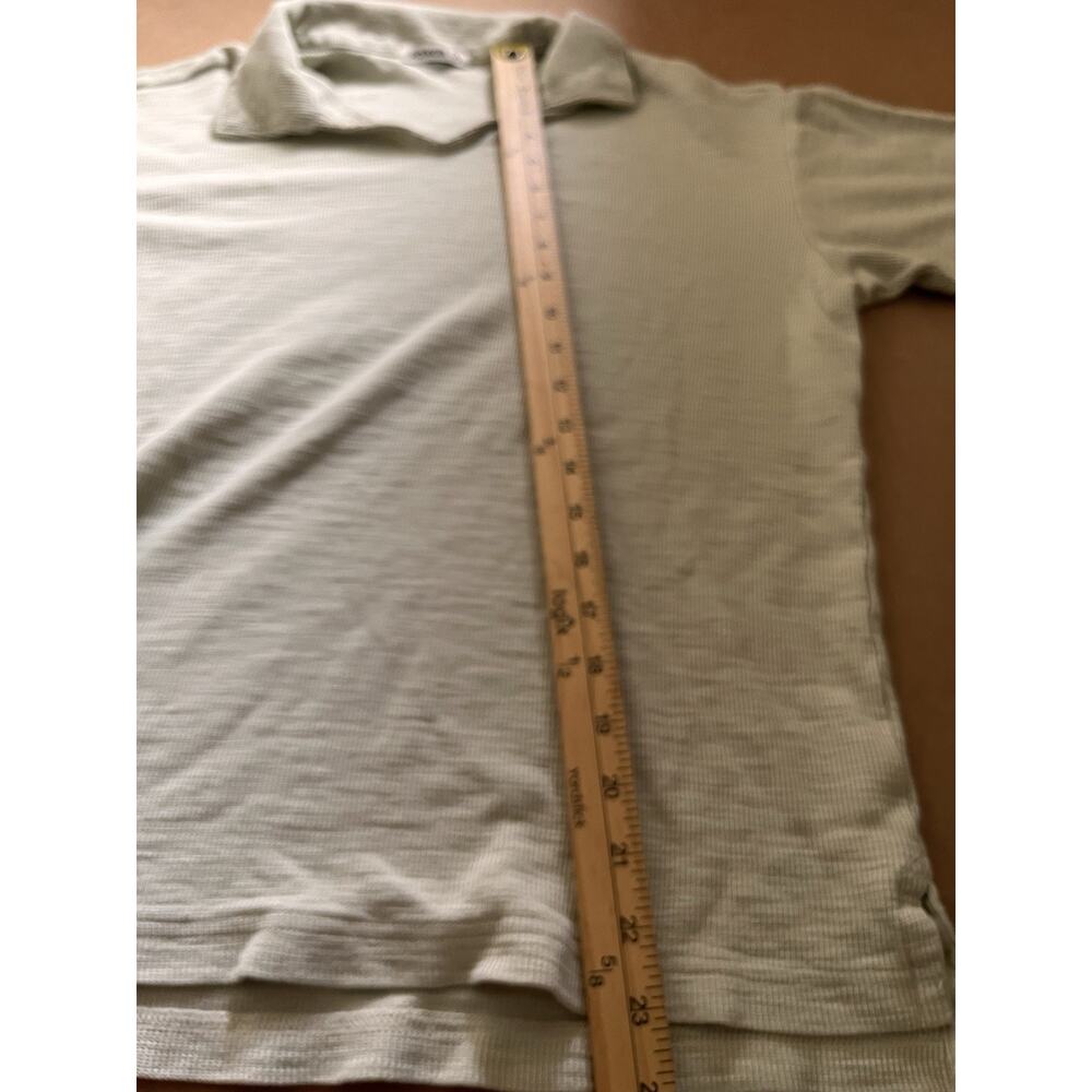 Buck Mason Airlight Johnny Collar Polo Men's M Limestone 100% Cotton $128 - Picture 11 of 12